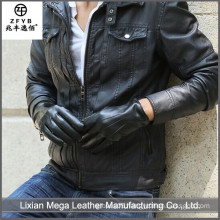 China supplier high quality Black Patent Leather Gloves